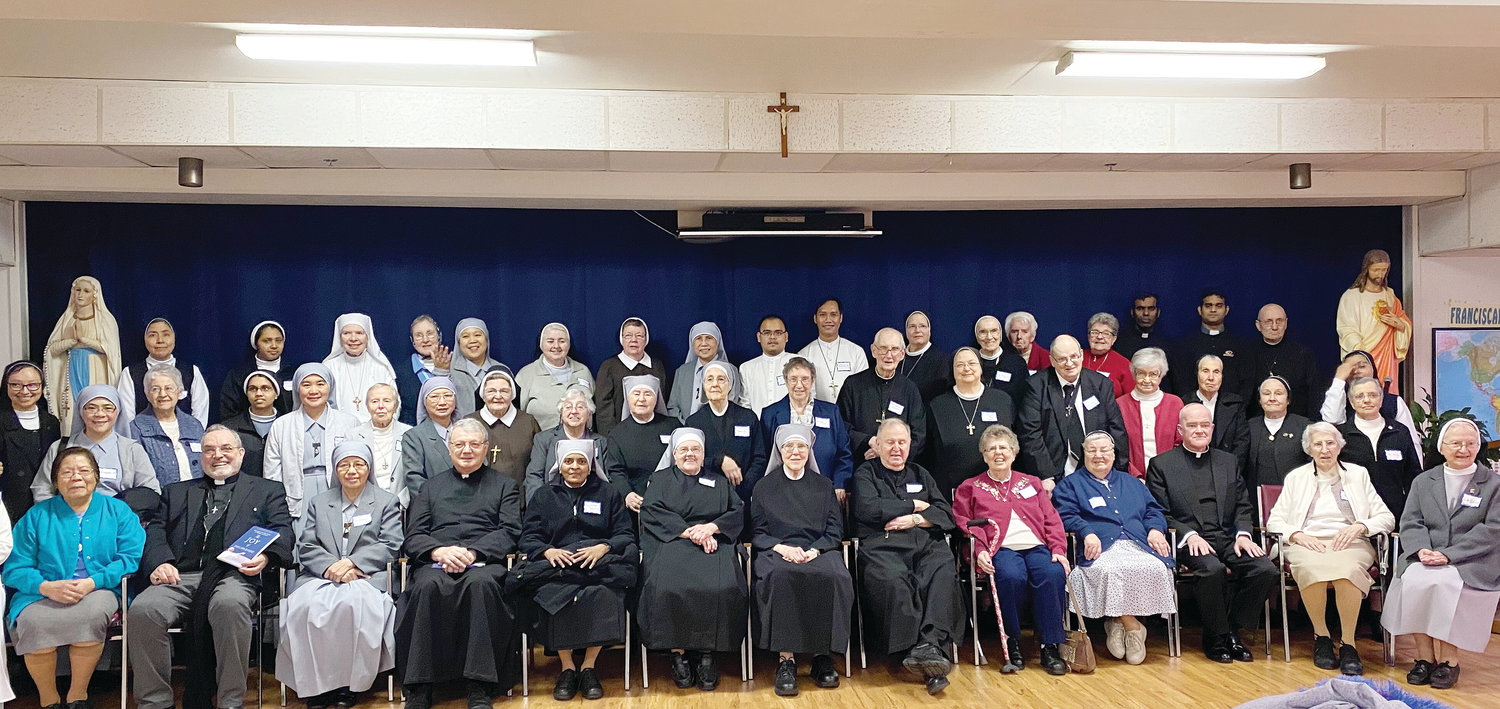 More than 50 religious sisters and brothers — as well as some religious order priests — serving across the Diocese of Providence gathered in prayer and fellowship on Feb. 2, at the Franciscan Missionaries of Mary, Fruit Hill, in North Providence, to celebrate World Day of Consecrated Life.